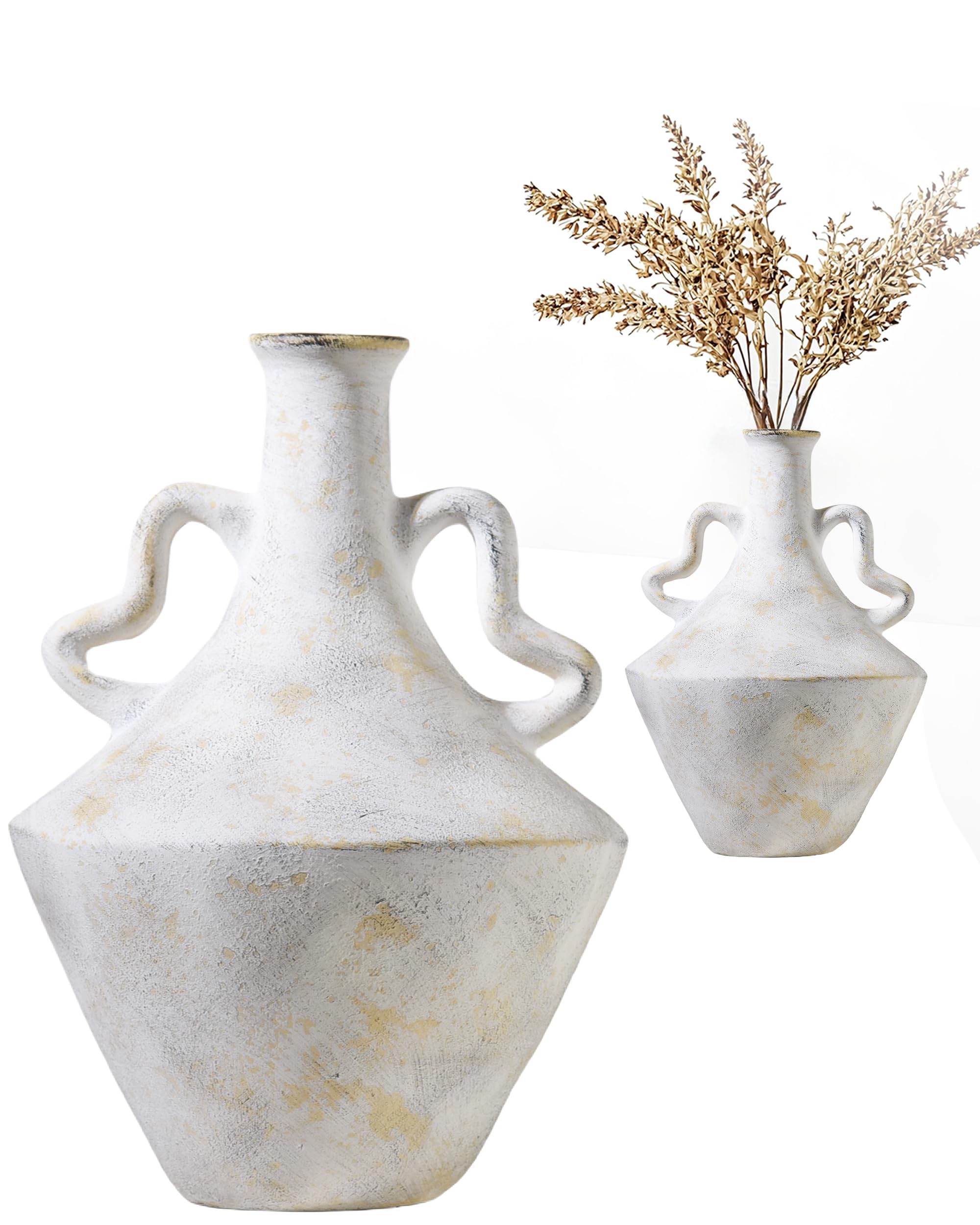 Amazon.com: UPWOIGH 14in Distressed Ceramic Vase with Double
